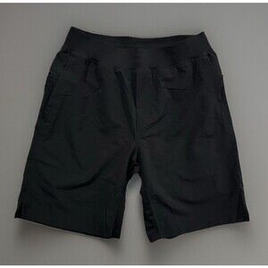 Fabletics Men The Franchise Short Sz M Lined Black Athletic 8” Inseam Zip Pocket